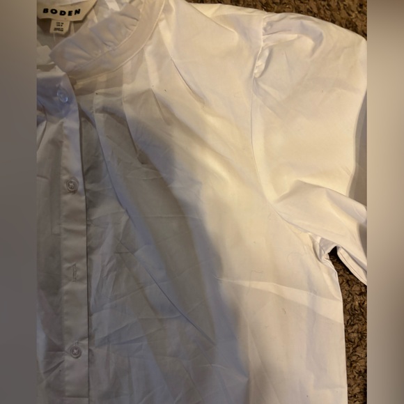 Boden Ruffled White Blouse - Picture 3 of 4